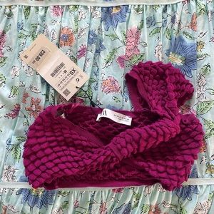 Zara one shoulder bra top